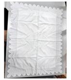 2x antiek witte linnen kussensloop geborduurd monogram 2X, Ophalen of Verzenden