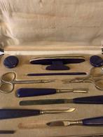Vintage Manicure Set - Blauw / Paars., Antiek en Kunst, Ophalen of Verzenden
