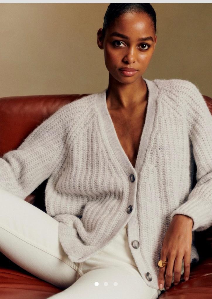 Sezane vest parelgrijs s, Kleding | Dames, Truien en Vesten, Zo goed als nieuw, Maat 36 (S), Grijs, Ophalen of Verzenden