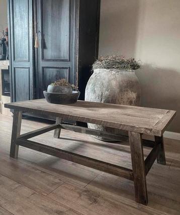 ~Stoer Sober Landelijk Houten Salontafel~ beschikbaar voor biedingen
