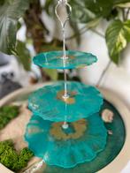 Epoxy Etag
ere Turquoise/Goud, Ophalen of Verzenden, Nieuw