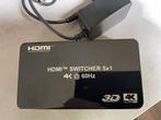HDMI Switcher 5 x 1, Ophalen of Verzenden, Zo goed als nieuw, Minder dan 2 meter