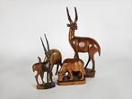 Vintage - Mid Century - Hert/Antilope/Gazelle/Stier - teak, Ophalen of Verzenden, Huis en Inrichting