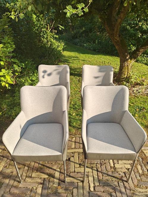 4 Eetkamerstoelen Spargo van Bert Plantagie, Huis en Inrichting, Stoelen, Zo goed als nieuw, Vier, Metaal, Overige materialen