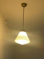 Drie originele Gispen hanglampen, opaalglas, mooie deal, Huis en Inrichting, Lampen | Hanglampen, Ophalen, Gebruikt, Metaal, Minder dan 50 cm