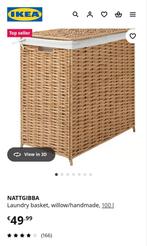 Rotan wasmand met deksel - Nattgibba IKEA, Huis en Inrichting, Ophalen, Zo goed als nieuw, Beige, Overige typen
