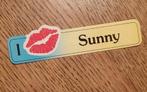 Sticker I Love Sunny, kus, mondje 11,5cm, Ophalen of Verzenden