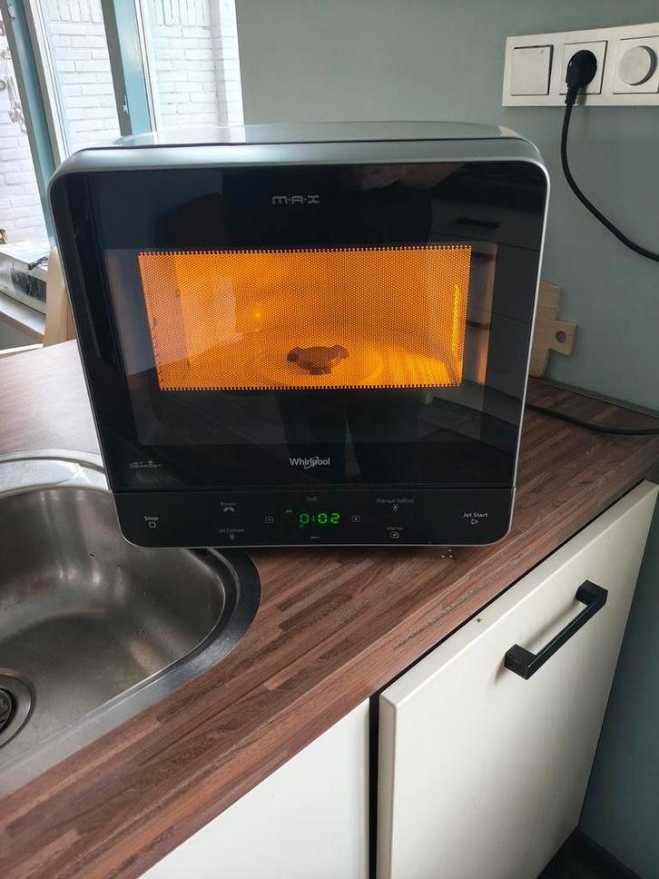 Whirlpool MAX 25 Combimagnetron - Zo goed als nieuw!, Witgoed en Apparatuur, Magnetrons, Zo goed als nieuw, Vrijstaand, Combimagnetron