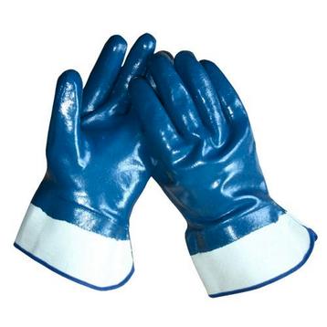 Handschoen blauw, nbr, manchet, volledig gecoat, Intersafe. beschikbaar voor biedingen
