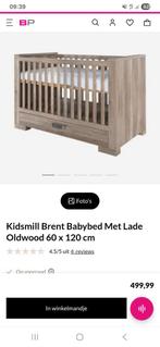 Kidsmill Brent Babybed Met Lade - Oldwood 60x120 cm, Ophalen of Verzenden, Zo goed als nieuw, Jongetje of Meisje