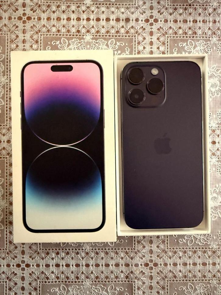 Nette iPhone 14 Pro Max 128 GB - Dieppaars, Telecommunicatie, Mobiele telefoons | Apple iPhone, Zo goed als nieuw, 256 GB, Zonder abonnement