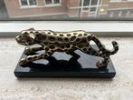 Gouden Panter Beeldje op Marmeren Basis, Ophalen of Verzenden, Zo goed als nieuw