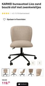 Mooie bureaustoel - Beige, Huis en Inrichting, Ophalen, Beige, Zo goed als nieuw, Bureaustoel