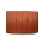 Pastoe KU16 Dubbele Kast - Design Klassieker, Ophalen, Deens design midcentury, 100 tot 150 cm, Teakhout