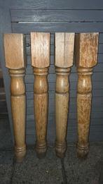 Gratis ophalen, vier stevige houten tafelpoten, Tafelpoot, Gebruikt, 50 tot 100 cm, Rond