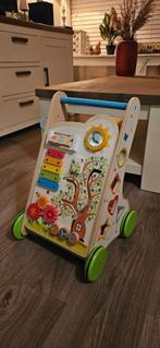 Houten loopauto met Blokken, Ophalen of Verzenden, Zo goed als nieuw, Duw- of Trekspeelgoed