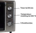 Mini vrijstaande oven-50 liter-Nieuw, maar er zitten krasjes, Minder dan 45 cm, Info@merkador.nl, Oven, Hete lucht