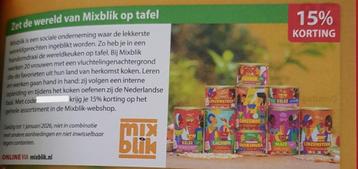 Mixblik 15% kortingscode   beschikbaar voor biedingen