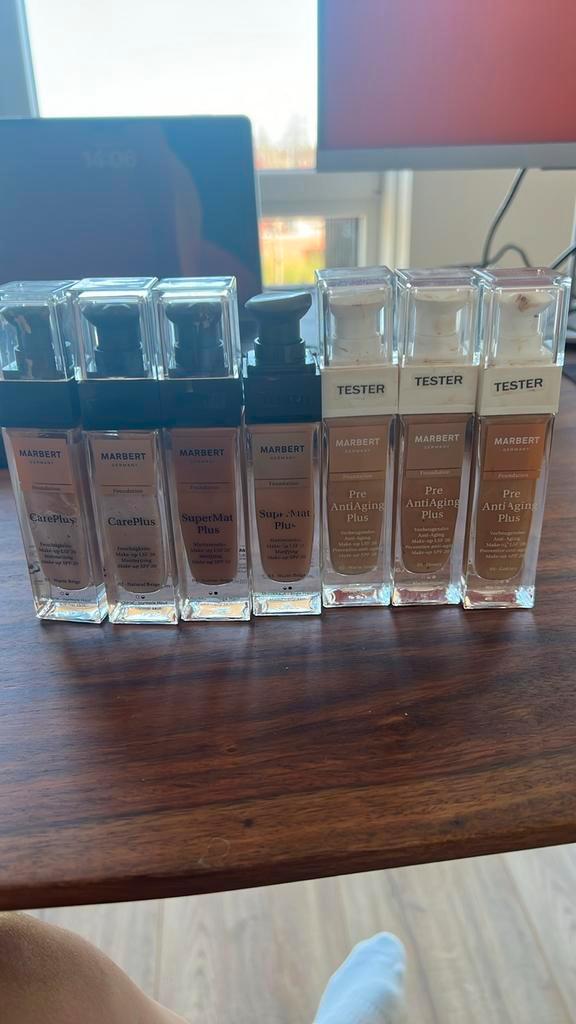 Marbert Foundation testers, Antiek en Kunst, Antiek | Glas en Kristal, Ophalen of Verzenden