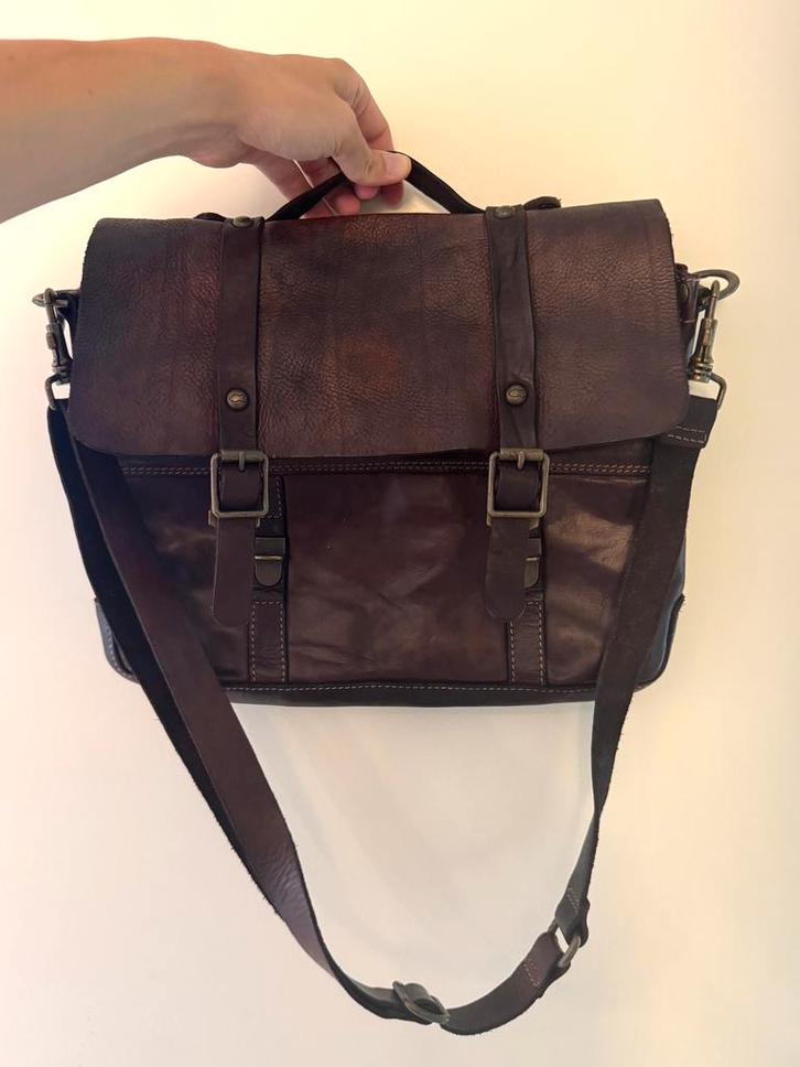 Campomaggi handtas, Sieraden, Tassen en Uiterlijk, Tassen | Schoudertassen, Zo goed als nieuw, Bruin, Leer, Ophalen of Verzenden