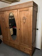 Oude Grenen Kledingkast 1 legdelen en 2 hangdeel, Antiek en Kunst, Antiek | Meubels | Kasten, Ophalen
