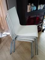 Witte Vintage Stoelen - Set van 4, Gebruikt, Wit, Vintage, Ophalen of Verzenden