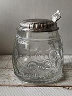 Vintage glazen bierpul met deksel, Antiek en Kunst, Antiek | Glas en Kristal, Ophalen of Verzenden