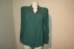 Elisabetta Franchi chique groene blouse gouden hardware IT42, Zo goed als nieuw, Maat 36 (S), Groen, Elisabetta Franchi