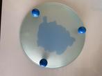 2x Blauwe Glazen Decoratie Schaal handgemaakt, Huis en Inrichting, Woonaccessoires | Schalen en Manden, Ophalen, Gebruikt, Schaal