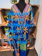 Zomerse strandjurk ,free size, Kleding | Dames, Jurken, Blauw, Maat 46/48 (XL) of groter, Ophalen of Verzenden, Zo goed als nieuw