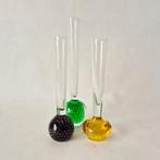 Set van 3 vaasjes bubbels | Vintage vazen | Gekleurde glazen, Verzamelen, Verzenden, Huis en Inrichting