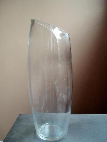 ZGAN - vaas - glas - H27 cm - a-symetrisch beschikbaar voor biedingen