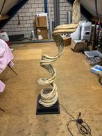 Unieke Houten Spiraal Lamp, Ophalen of Verzenden, Zo goed als nieuw, Hout, 150 tot 200 cm