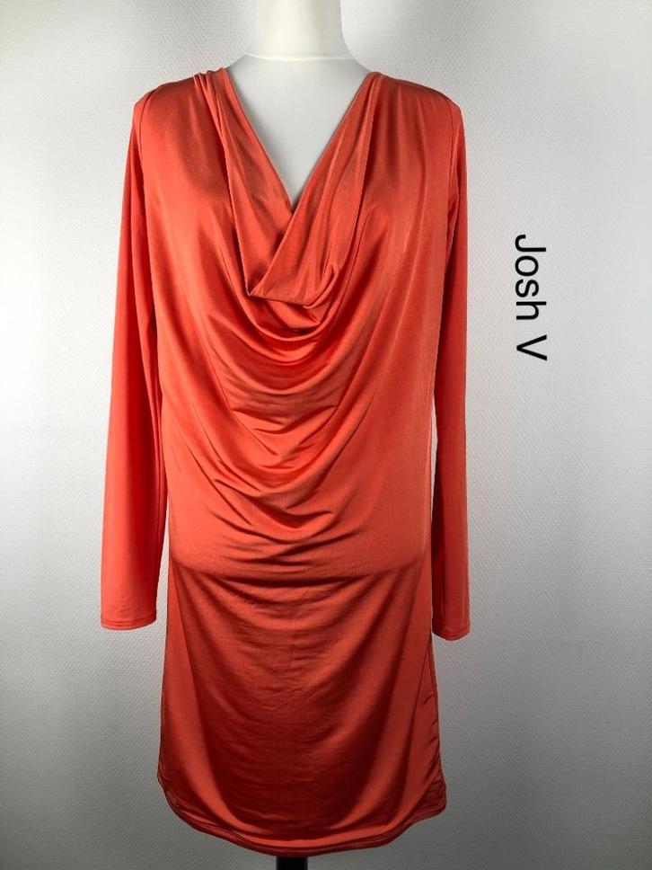 Josh V Jurk  (mt: 38) 17,5/7665, Kleding | Dames, Jurken, Zo goed als nieuw, Maat 38/40 (M), Oranje, Boven de knie, Ophalen of Verzenden