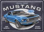 Ford Mustang '69 American Muscle.  Metalen wandbord, Ophalen of Verzenden, Nieuw