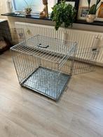Hondenbench 61x54,5x61 cm met uitneembare metalen opvangbak, Ophalen, Gebruikt