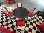 Retro Eettafel met Stoelen Bel Air Diner stijl, Huis en Inrichting, Tafels | Eettafels, Ophalen, Gebruikt, 100 tot 150 cm, Rond