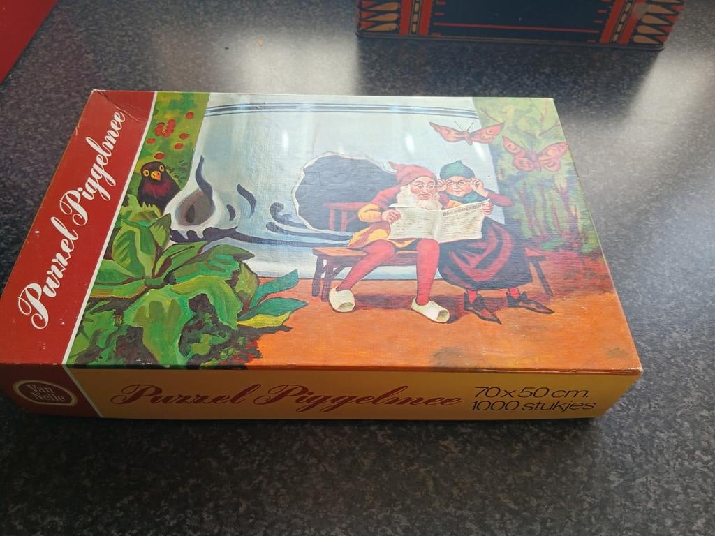 Oude puzzel van Nelle koffie Piggelmee, Ophalen of Verzenden