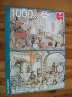 Jumbo Puzzels 2 x 1000 stukjes: Anton Pieck met Poster, Ophalen of Verzenden, 500 t/m 1500 stukjes, Zo goed als nieuw, Legpuzzel
