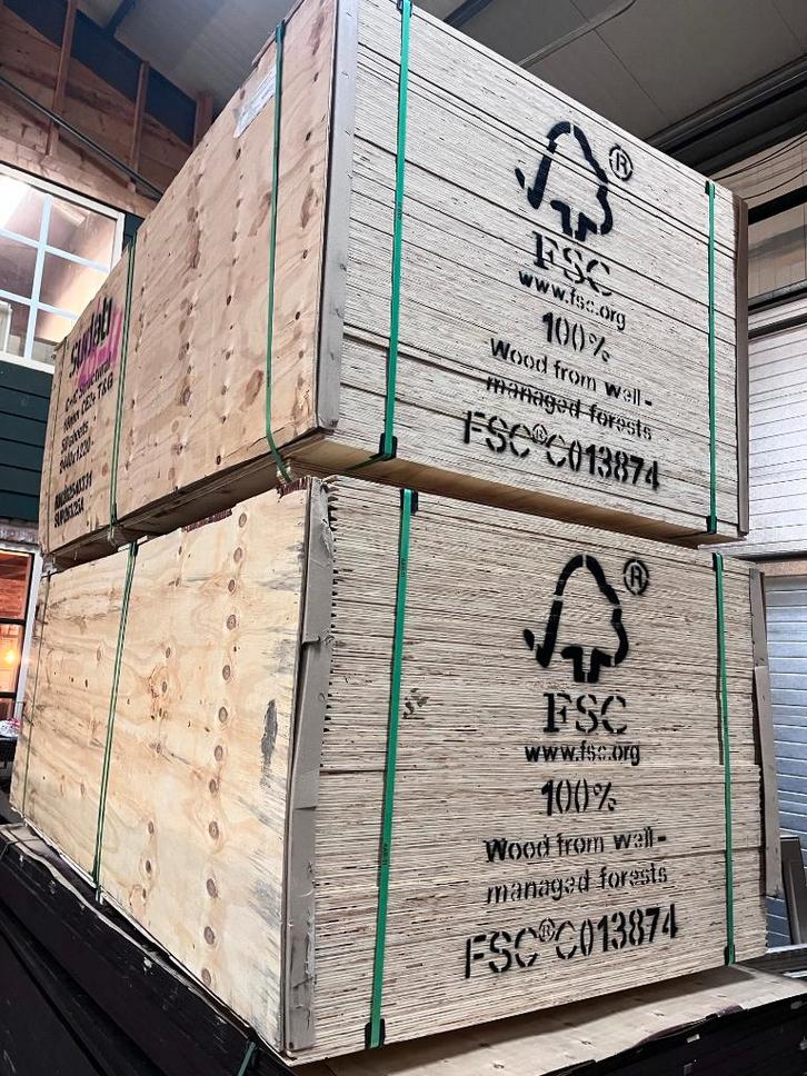 Sudati PAK underlayment 18 mm T&G €30 ps incl (50st), Doe-het-zelf en Verbouw, Platen en Panelen, Nieuw, Multiplex, Minder dan 20 mm