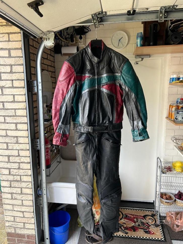 Compleet Lederen motor pak MQP maat 56, Motoren, Kleding | Motorkleding, Combipak, Heren, Tweedehands, Ophalen of Verzenden