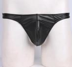 Zwarte leren heren string / g-string sexy leer onderbroek, Kleding | Heren, Verzenden, Zwart, Slip