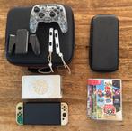 Nintendo Switch OLED Zelda: Tears of the Kingdom + 5 spelen, Switch OLED, Met games, Ophalen of Verzenden, Zo goed als nieuw