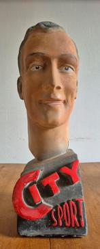 Vintage gipsen City Sport Mannequin Hoofd, Antiek en Kunst, Ophalen