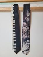 Twee Stropdassen: Elvis & Piano, Zwart, Ophalen of Verzenden, Zo goed als nieuw, Met patroon
