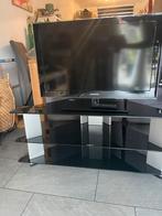 Glazen TV Meubel met Samsung 32 Inch TV, Ophalen, Zo goed als nieuw, Samsung