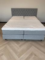 LUXE BOXSPRING 180 x 220 LICHTGRIJS MET SENSE ICE TOPPER, Luxe, Tweepersoons, Ophalen of Verzenden, Zo goed als nieuw