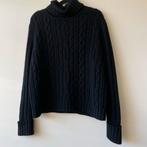 Lanaby's Zwarte Kabeltrui Lamswol - Maat 42 (L) Nieuwstaat, Ophalen of Verzenden, Zo goed als nieuw, Maat 42/44 (L), Zwart