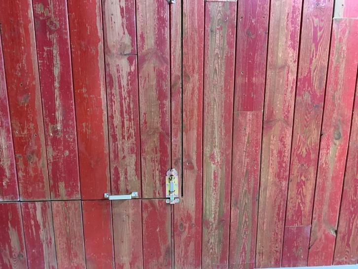 Oude gebruikte planken rood geverfd, recycle hout, Tuin en Terras, Palen, Balken en Planken, Gebruikt, Planken, 180 tot 250 cm