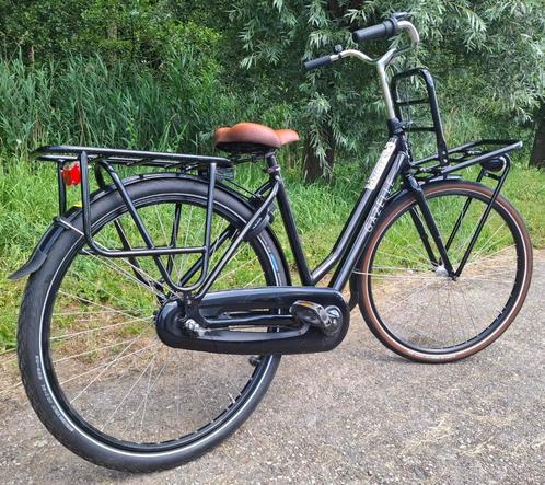 Hippe zwarte Gazelle PuurNL/Heavy duty damesfiets, 28inch ✅️, Fietsen en Brommers, Fietsen | Dames | Omafietsen, Zo goed als nieuw